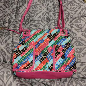 Rosetti Go Pink Polkadot Cross-Body - EUC